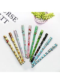 Combo 10 bút mực nước gel in hình hoạt hình chấm bi dải ngân hà nhiều màu khác nhau