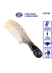  Lược Sừng Vân Nưa Chuôi Cuốn (Size: XL-20cm) Họa Tiết Uốn Lượn Sắc Sảo, Chăm sóc tóc - COH160