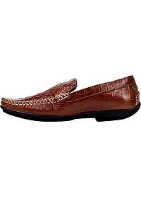 Giày Tây Nam Vân Cá Sấu Huy Hoàng HT7129 - Nâu