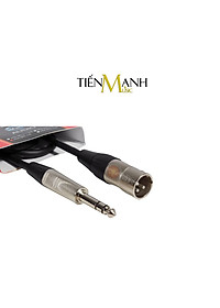 Dây Cáp Loa Kiểm Âm Hosa Pro Balanced Rean by Neutrik XLR Canon Đực sang 6ly Stereo TRS Dài 0.45m, 0.9m, 1.5m, 3m, 6m HSX-001.5, HSX-003, HSX-005, HSX-010, HSX-020 Cable 1/4 in to XLR3M Hàng Chính Hãng