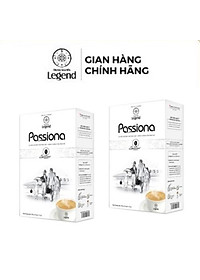 Combo 2 Hộp Cà Phê Sữa Hòa Tan Passiona Trung Nguyên Legend – Hộp 14 Gói 16gr  – Cà Phê Dành Cho Phái Đẹp, Ít Caffeine, Bổ Sung Collagen