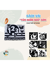 Sách vải Lalala baby kích thích thị giác cho bé sơ sinh 0 đến 12 tháng