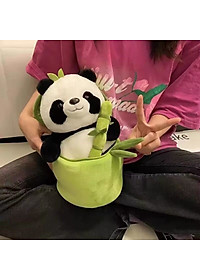 Gấu Bông Thú Bông Panda Gấu Trúc Trong Ống Tre Siêu Dễ Thương Quà Tặng Đáng Yêu