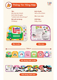 Sách âm thanh Lalalook đồ chơi kích thích thị giác não bộ phát triển cho bé sơ sinh Lalala baby