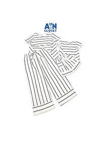 Bộ quần áo lửng cho mẹ họa tiết Sọc xám linen cotton - AICDMESQPMZ0 - AIN Closet