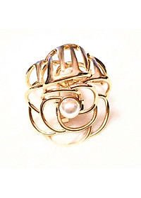 Kẹp tóc sau - hoa hồng cẩn ngọc - loại lớn