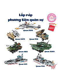 Đồ chơi xếp hình, lắp ráp tàu chiến Qman 1720 - Cuộc xung đột bờ biển (235 mảnh ghép)