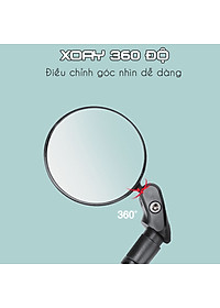 Gương Kính Chiếu Hậu Xe Đạp GXD-ML03 cho xe đạp có lỗ tay cầm phi 18-22mm xoay 360 Độ giúp quan sát phía sau xe đạp  (Mặt Gương Cầu Lồi) - Mai Lee