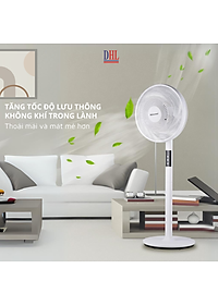 Quạt đứng điện tử có điều khiễn từ xa, hẹn giờ Mitomo FCE-60AEV, công suất 60W, động cơ dây đồng - Bảo hành 2 năm hàng chính hãng