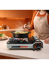 Bếp Gas Du Lịch (Bếp Gas Mini) NaMilux Mother│Van An Toàn Inline Cut│Công Suất 2.6 Kw (2.200 kcal/giờ) - Hàng Chính Hãng