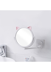 Gương Trang Điểm Dán Tường Xoay 360 Độ Họa Tiết Mèo - Chính Hãng 