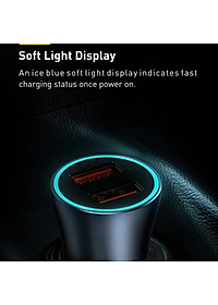 Tẩu củ sạc nhanh 40W cổng PD type c và USB hiệu Baseus Goldern Contactor  Pro đa năng cho xe hơi / xe ô tô trang bị LED đổi màu, Quick Charge 3.0 / Quick Chagre 4.0, PD 3.0, smartchip BPS 2.0 - Hàng nhập khẩu