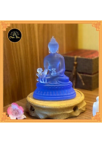 Tượng phật dược sư lưu ly xanh dương đồ thờ cúng, tượng phật để ô tô Diệu Tâm mẫu 2