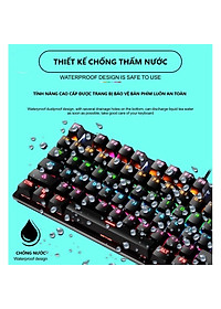 Bàn phím cơ máy tính - Bàn phím cơ gaming Crack K2 PRO, LED RGB 10 chế độ nháy khác nhau dành cho máy tính, laptop