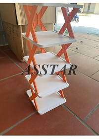 Kệ Để Giày Dép, Kệ Giày 5 Tầng Chữ X Có Thể Tháo Lắp Gấp Gọn 