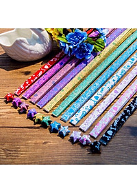 Combo 10 xấp 500 tờ giấy xếp ngôi sao dạ quang đẹp giá rẻ  ✓ giấy xếp ngôi sao ✓ giấy gấp ngôi sao  ✓ giấy xếp origami