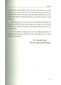 Điều Chỉnh Một Số Chính Sách Của Liên Bang Nga Từ Xung Đột Nga - Ukraine Và Tác Động Đến Quan Hệ Việt Nam - Liên Bang Nga (Sách Chuyên Khảo) 
