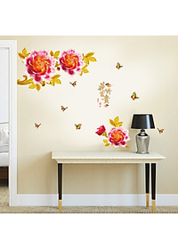 Decal dán tường hoa thược dược SK9334