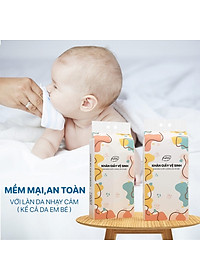 Thùng 4 gói khăn giấy, khăn giấy treo tường dạng rút đáy, khăn giấy cao cấp