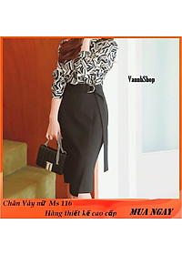 Chân váy nữ NEW DESIGN dáng dài thanh lịch vải kaki thun co giãn