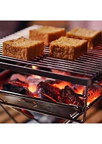 Bếp Nướng Than Ngoài Trời Campingmoon Đồ Cắm Trại Du Lịch Dã Ngoại Bếp Than Xếp Gọn Inox Campout A014