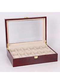 Hộp Đựng Đồng Hồ Đeo Tay 12 Ngăn SAIKE SAIKE S1288 Vỏ Gỗ Cao Cấp