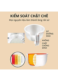 Nồi cơm điện lòng sứ dưỡng sinh 1.2L Mishio MK381 - Hàng chính hãng