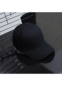 Nón mũ lưỡi trai trơn thời trang nam nữ UNISEX - màu đen trơn - Nón Kết Trơn Nam Nữ Hot Trend