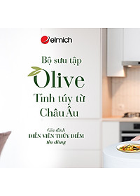 Chảo phủ sứ cao cấp Elmich Olive EL-5965OV nhiều size, Hàng chính hãng, dùng được mọi bếp - JoyMall