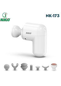 Súng Massage Cầm Tay Mini Nikio NK-173 - 6 Đầu Chuyên Dụng + 1 Đầu Nhiệt Nóng - Mát Xa Hỗ Trợ Giảm Đau Nhức Và Giãn Cơ Toàn Thân - Phù Hợp Mọi Đối Tượng, Siêu Nhỏ Gọn