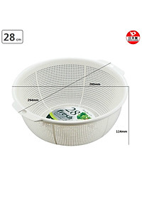 Rổ nhựa tròn Sanada Seiko φ28cm có tai treo - Nội địa Nhật Bản