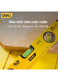 Thước Thủy Deli Cao Cấp Chính Hãng - Chất Liệu Hợp Kim Nhôm Siêu Bền, Chính Xác Tuyệt Đối, Tiện Dụng DL290230 EDL290400