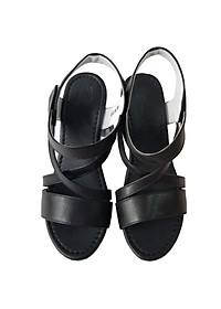 Giày Sandal Cao Gót Da Bò BIGGBEN Cao 8 Phân SDCG152