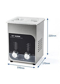 Máy rửa siêu âm GTsonic T2 – 2L, công nghệ sóng siêu âm hiện đại, làm sạch nhanh mọi vết bẩn, vết hoen ố và cặn bám trên bề mặt sản phẩm, phù hợp trang sức, mắt kính, đồng hồ, linh kiện điện tử – Hàng chính hãng