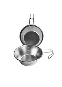 Đồ cắm trại bát nước Campingmoon campoutvn kiêm chén đựng đồ ăn nước chấm du lịch dã ngoại nấu ăn nhỏ gọn tay cầm chống nóng A080