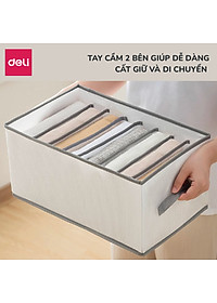 Hộp vải đựng quần áo chia ngăn chống nước, Túi vải chia 12 ngăn đựng áo quần khung cứng sắp xếp tủ gọn gàng