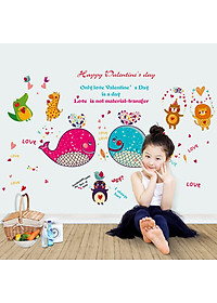 Decal dán tường valentine days ZOOYOO SK9092
