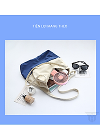 Quạt Cầm Tay Mini Tích Điện Teement, Có Giá Đở Điện Thoại, Sạc USB Di Động Tiện Lợi - Hàng Chính Hãng