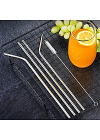 Bộ 4 ống hút Inox 304 kèm cọ rửa DandiHome