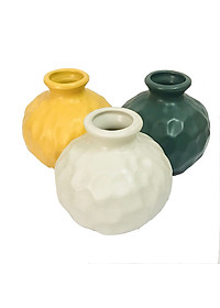  Bình Cắm Hoa Mini Góc Cạnh Gốm Sứ Bát Tràng