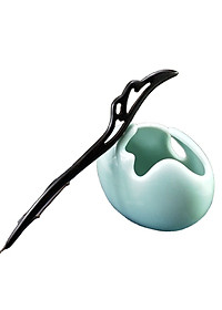 TRÂM CÀI TÓC CÁNH CHIM BẰNG GỖ MUN CÓ HỘP ĐỰNG