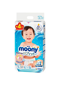 Tã Dán Cao Cấp Moony Nhật Bản L54 (54 Miếng ) - Tặng 4 miếng trong gói