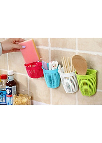 Combo 01 giỏ đựng giẻ rửa bát + 01 giỏ treo tiện ích có núm hít chân không inomata Nhật Bản