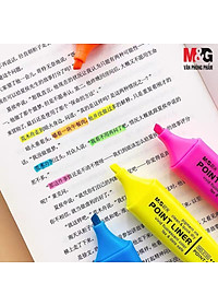 Bút dạ quang highlight M&G-màu xanh dương/xanh lá/vàng chanh/hồng/cam/tím-AHM21572B1-MG2150E-1 cây