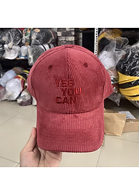 mũ lưỡi trai  thêu chữ yes you can