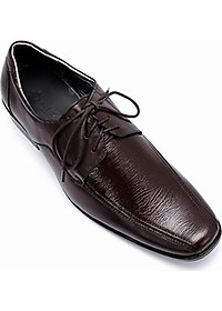 Giày da nam Huy Hoàng da bò màu nâu đỏ HT7112