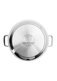 Nồi lẩu xửng hấp inox fivestar 3 đáy từ nắp kính