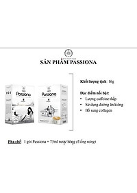 Combo 2 Hộp Cà Phê Sữa Hòa Tan Passiona Trung Nguyên Legend – Hộp 14 Gói 16gr  – Cà Phê Dành Cho Phái Đẹp, Ít Caffeine, Bổ Sung Collagen