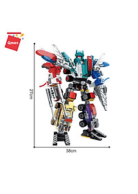 Đồ chơi xếp hình, lắp ráp Qman 1412 - Người máy hợp kim (498 mảnh ghép)