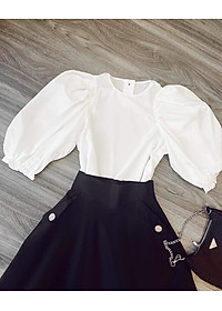 Áo Cổ Tròn Tay Bo Hella